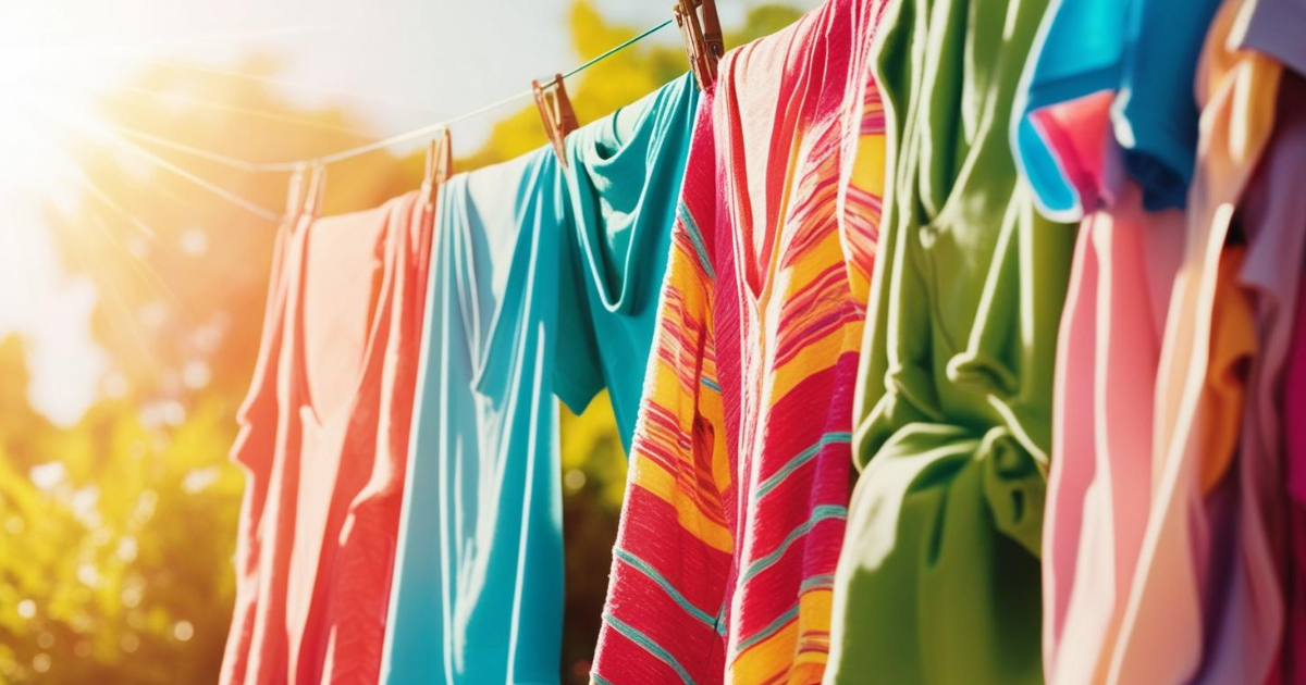 Séchage des vêtements sous le soleil