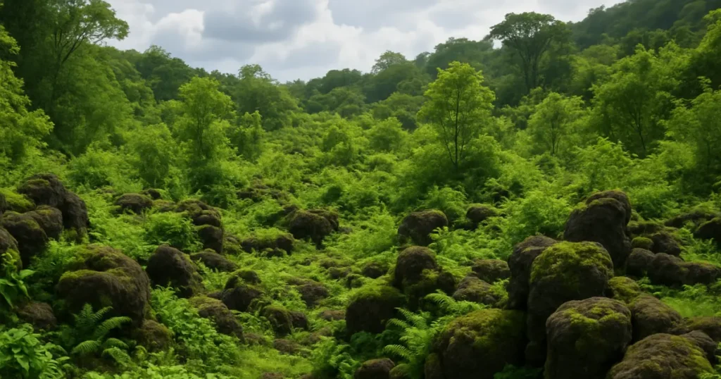 Conséquences des volcans sur le paysage, la faune et la flore