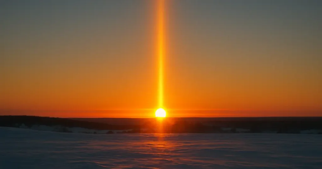 Pilier de Lumière (Colonne lumineuse) Hivernale