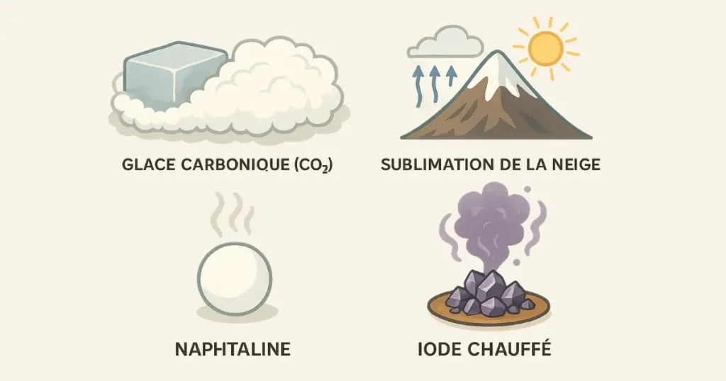 Exemples de sublimation