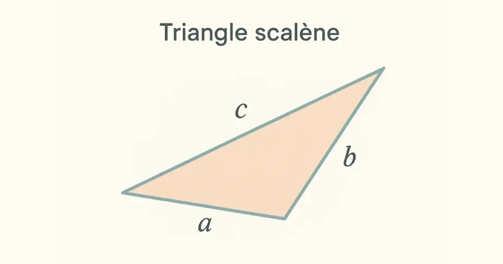 calcul de l'aire d'un triangle sans la base et hauteur : Formule de Héron